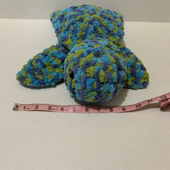 Sea Turtle Plush Stuffed Turtle Nursery Room Playroom Decor Handmade Crocheted - Picture 12 of 16